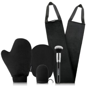 Yvoier Self Tanning Mitt Applicator Kit, 5 Pack Self Tanner Mitt Applicator, Tanning Mitts Self Tanner Glove, Tanning Glove for Self Tan Mitt, Sunless Tanner Mitt, Muti-Use Self Tanner Mit Tan Mit
