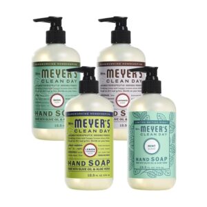 MRS. MEYER’S CLEAN DAY Hand Soap Bundle (Basil + Lavender + Lemon Verbena + Mint)