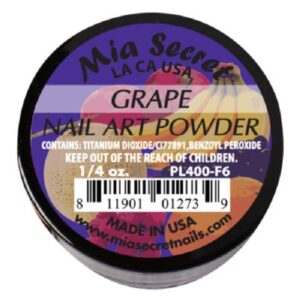 Mia Secret ACRYLIC POWDER – Fruity COLLECTION 1/4oz SINGLE JAR PICK YOUR COLOR (GRAPE)