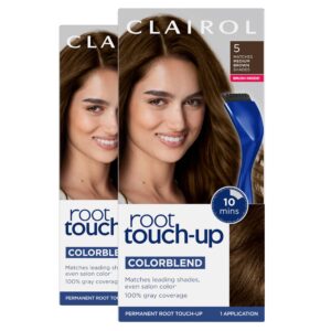 Clairol Root Touch-Up by Nice’n Easy Permanent Hair Dye, 5 Medium Brown Hair Color, Pack of 2