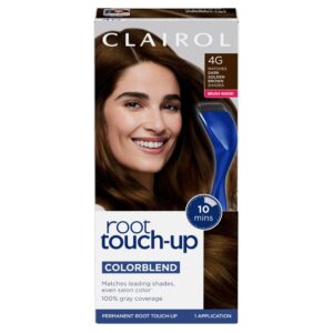 Clairol Root Touch-Up by Nice’n Easy Permanent Hair Dye, 4G Dark Golden Brown Hair Color, Pack of 1