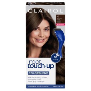 Clairol Root Touch-Up by Nice’n Easy Permanent Hair Dye, 4 Dark Brown Hair Color, Pack of 1