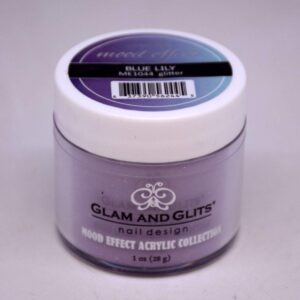 Glam and Glits> Mood Effect Acrylic Powder Collection 1 Ounce Jar ME1044 – Blue Lily