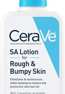 CeraVe SA Lotion for Rough & Bumpy Skin, Vitamin D, Hyaluronic Acid, Lactic Acid & Salicylic Acid Lotion, Fragrance Free & Allergy Tested, 8 Ounce