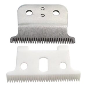 Adjustable Replacement T Blade Carbon Steel Blade Trimmer Replacement Blade for Andis Blackouts, GTX, Andis T-outliner Silver