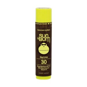 Sun Bum SPF 30 Sunscreen Key Lime Lip Balm – Moisturizing Aloe Vera and Vitamin E – Vegan and Cruelty Free – Broad Spectrum UVA/UVB Lip Protection – 0.15 oz Stick