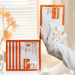 NOVAL RED NAIL DESIGN Hand Masks Moisturizing Gloves with Collagen & Keratin for Nail Spa Salon (3 Pairs