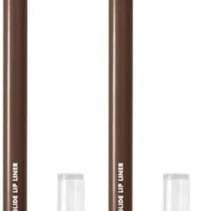 e.l.f. Cream Glide Lip Liner, Highly-Pigmented Pencil For Shaping & Sculpting Lips, Semi-Matte Finish, Vegan & Cruelty-Free, Dark Cocoa (Pack of 2)