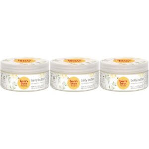 Burt’s Bees Mama Belly Butter Stretch Mark Cream for Pregnancy Massages Body & Reduces Scar Appearance, Prenatal & Postnatal Tummy Skin Care, Shea Butter & Vitamin E Rich Formula, 6.5 Oz (Pack of 3)
