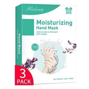 Hand Mask for Dry Hands 3 Pack> Mixbeauty Moisturizing Gloves> Moisturing and Repairing Damaged> Dry and Cracked Skin> Hand Spa Treatment for Soothing and Whitening Rough Skin