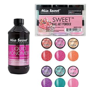 Mia Secret – Monomer 8 oz + Sweet 6 Colors Set