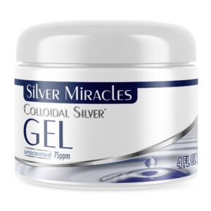 Silver Miracles – Colloidal Silver Gel – Nano Silver Gel Wound Care – Healing Ointment for Burns & Irritated Skin – for All Skin Types – 4 Oz Unscented