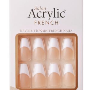 Kiss Salon Acrylic French 28 Count Medium Length Tapered (Pack of 6)