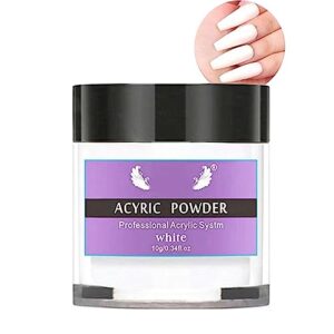 Rosarden White Acrylic Powder – Nail Acrylic Powder – Acrylic False Nail Powders – Long Lasting Acrylic Powder Polymer for Acrylic Nail Extensions – Professional Acrylic Powder – 0.34 oz