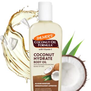 Palmer’s Coconut Oil Formula Body Oil, Body Moisturizer with Green Coffee Extract, Bath Oil for Dry Skin, 8.5 Ounces (Pour Cap)