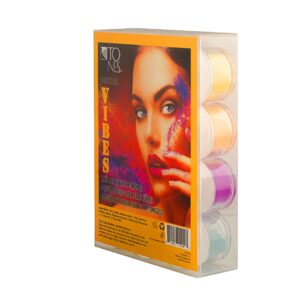 TONES Acrylic Powder Collection – Premium Set for Nail Design> Durable Wear – Artistic Creations | Brilliant Blends – Lustrous Coat | 12 Shades (Vibes)