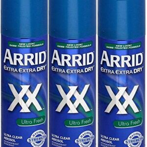 ARRID XX Ultra Clear Anti-Perspirant Deodorant Spray, Ultra Fresh, 6 Ounce (Pack of 3)