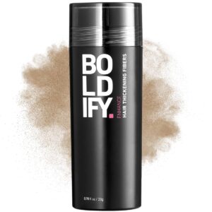 BOLDIFY Hair Fibers (28g) – Fill In Thinning and Fine Hair for an Instantly Fuller, Thicker Look – 14 Shades for Women & Men – Medium Blonde