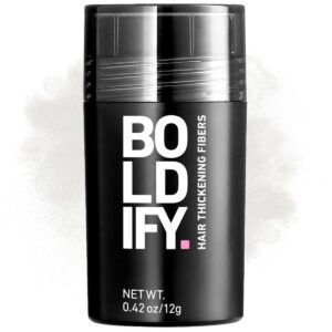 BOLDIFY Hair Fibers (12g) – Fill In Thinning and Fine Hair for an Instantly Fuller, Thicker Look – 14 Shades for Women & Men – White