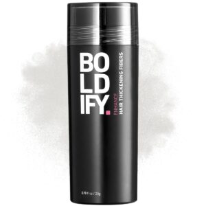 BOLDIFY Hair Fibers (28g) – Fill In Thinning and Fine Hair for an Instantly Fuller, Thicker Look – 14 Shades for Women & Men – White
