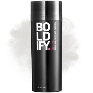 BOLDIFY Hair Fibers (56g) – Fill In Thinning and Fine Hair for an Instantly Fuller, Thicker Look – 14 Shades for Women & Men – White
