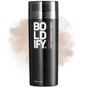 BOLDIFY Hair Fibers (28g) – Fill In Thinning and Fine Hair for an Instantly Fuller, Thicker Look – 14 Shades for Women & Men – Light Blonde