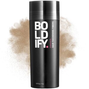 BOLDIFY Hair Fibers (56g) – Fill In Thinning and Fine Hair for an Instantly Fuller, Thicker Look – 14 Shades for Women & Men – Medium Blonde