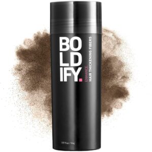 BOLDIFY Hair Fibers (56g) – Fill In Thinning and Fine Hair for an Instantly Fuller, Thicker Look – 14 Shades for Women & Men – Light Brown