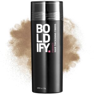 BOLDIFY Hair Fibers (28g) – Fill In Thinning and Fine Hair for an Instantly Fuller, Thicker Look – 14 Shades for Women & Men – Dark Blonde