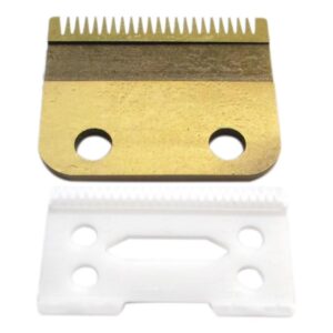 Gold Carbon Steel Fixed Blade &Ceramic Moving Blade Replacement for Wahl Senior cordless Clipper for Wahl Magic clip for Wahl sterling senior