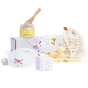 Lizush Lavender 6-Piece Spa Kit for Women Gift Set – Pampering Bath Gift Box Sets for Spa Day – Handmade Relaxing Spa Gift Baskets – Luxury Spa Items Care Package – Premium Relaxation Gifts for Women