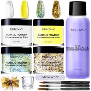 Morovan Acrylic Nail kit (glitter yellow)