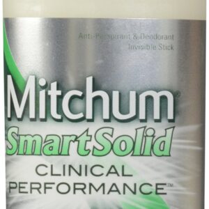 Mitchum Men Smart Solid Antiperspirant Deodorant, Unscented, 2.5oz.