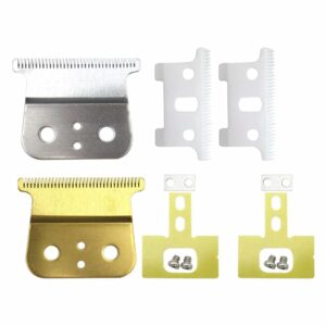New BATEMEN W 2 Pairs Adjustable Replacement T Blade Carbon Steel Blade Trimmer Head for Andis 32400 SlimlIne pro,Aftermarket Replacement