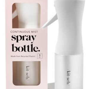 Kitsch Spray Bottle for Hair – Continuous Water Mister with Ultra Fine Mist for Hairstyling, Barbers, Salons, Plants, Versatile Spray Bottles for Cleaning – Made from Recycled Plastic – White, 5 oz