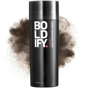 BOLDIFY Hair Fibers (56g) – Fill In Thinning and Fine Hair for an Instantly Fuller, Thicker Look – 14 Shades for Women & Men – Ash Brown