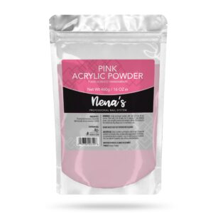 Nena’s Superior Sculpting Powder Professional Acrylic Nail System Clear Blush Pink Medium Pink 16 oz 460 g