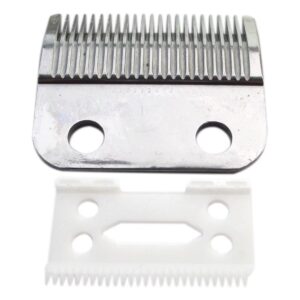 Silver Carbon Steel Fixed Blade &Ceramic Moving Blade Replacement for Wahl Senior cordless Clipper for Wahl Magic clip for Wahl sterling senior