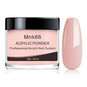 Mnk66 Acrylic Powder – Professional Clear Pink> Nude> Milky White for Nail Extension> French Nail Art> 3D Flowers> Carving – Beginner (YSJF008-30g)