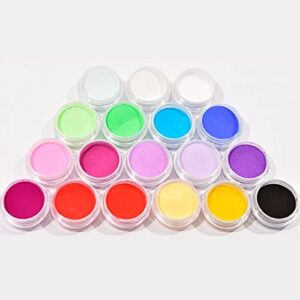 18colors/lot Acrylic Nails Powder Acrylic Powder for UV Nail Art Polymer Builder New Carving Pattern 3D Manicure Acrylic Powder