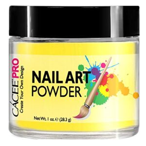 Acrylic Nails Color Acrylic Powder For Nail Art> 1oz Jar by Cacee> For Any Professional Acrylic Nail Kit> Premix of Pigments> Glitter> & Metallic Effects (Canary Yellow #13)