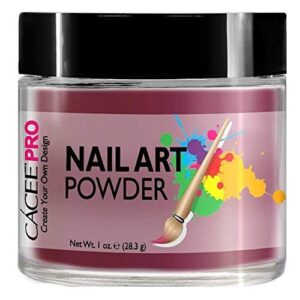 Acrylic Nails Color Acrylic Powder For Nail Art> 1oz Jar by Cacee> For Any Professional Acrylic Nail Kit> Premix of Pigments> Glitter> & Metallic Effects (Jam Purple #14)