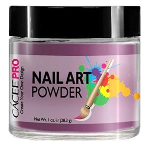 Acrylic Nails Color Acrylic Powder For Nail Art> 1oz Jar by Cacee> For Any Professional Acrylic Nail Kit> Premix of Pigments> Glitter> & Metallic Effects (Mauve Purple #23)