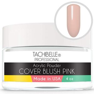 Tachibelle Professional Acrylic Nail System Acrylic Powder> 4 oz. Made in USA. Used in Professional Salons. (Cover Blush Pink 4oz)