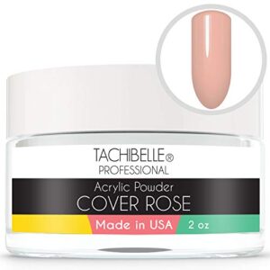 Tachibelle Professional Acrylic Nail System Acrylic Powder> 2 oz. Made in USA. Used in Professional Salons. (Cover Rose 2oz)