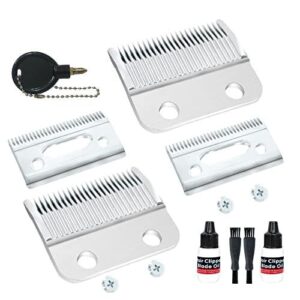 Professional Hair Clipper Replacement Blades for 5 Star Series Wahl Clippers Cordless Magic Hair Clipper (Includes 2 Blades/Screws + 2 Pieces of Oil + 2 Brushes + 1 Screwdriver)