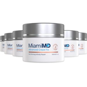 MiamiMD Advanced Crepe Fix 180ml (6fl oz) Anti Aging and Skin Firming Cream For All Skin Types – Cruelty Free – Paraben Free Skin Care – 6 PACK