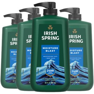 Irish Spring Moisture Blast Body Wash, 30 Oz Pump (Pack of 4)