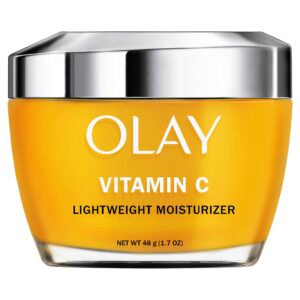Olay Vitamin C Face Moisturizer, Brightening Cream for Women, Instant Hydration, Evens Tone, Dark Spot & Hyperpigmentation Reduction, Glowing Skin Care – Niaciniamide, Lactic Acid, 1.7 Oz