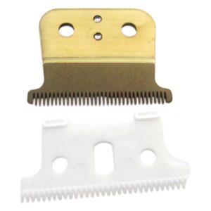Carbon Steel Blade Trimmer Gold Replacement T-Blade for Andis T Outliner gtx